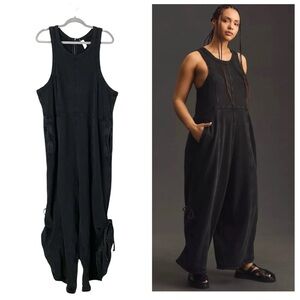 Daily Practice Horizon Wide-Leg Knit Jumpsuit in Black Onyx Size 3X